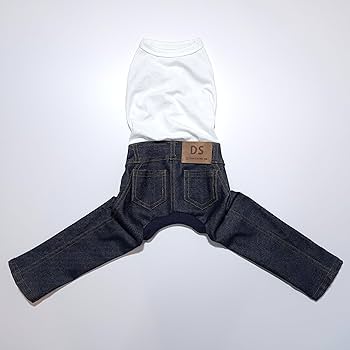 ストレッチデニムパンツロンパース　Mサイズ　イタグレ服 Amazon | D DOGGY STAR イタグレ服 デニム ロンパース つなぎ